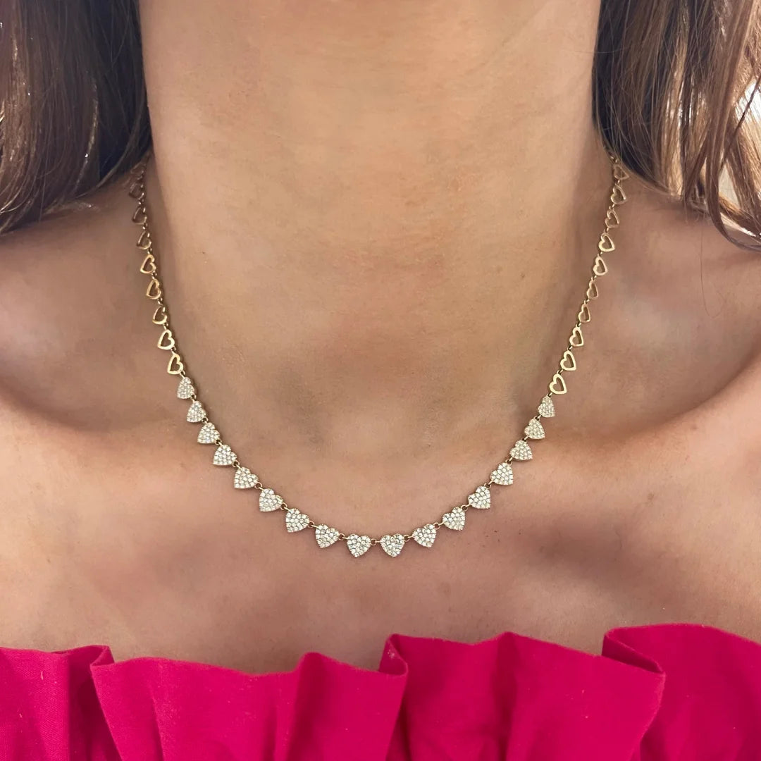 Multi-Heart Link Chain Necklace - Jeglowstore