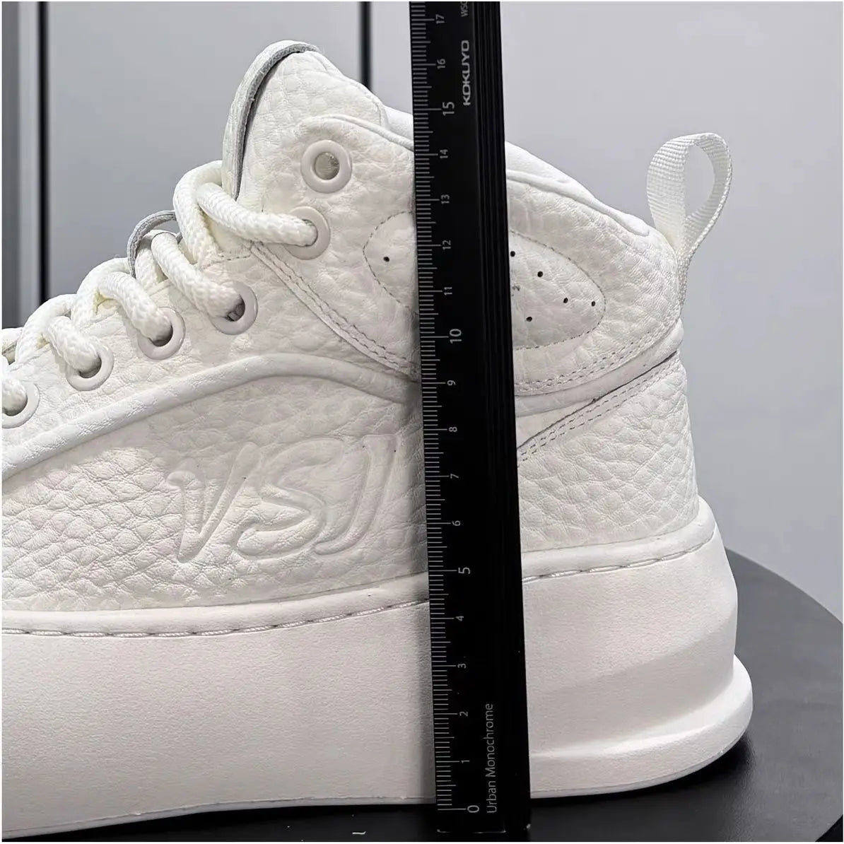 Men’s High-Top PU Leather Platform Sneakers - Jeglowstore