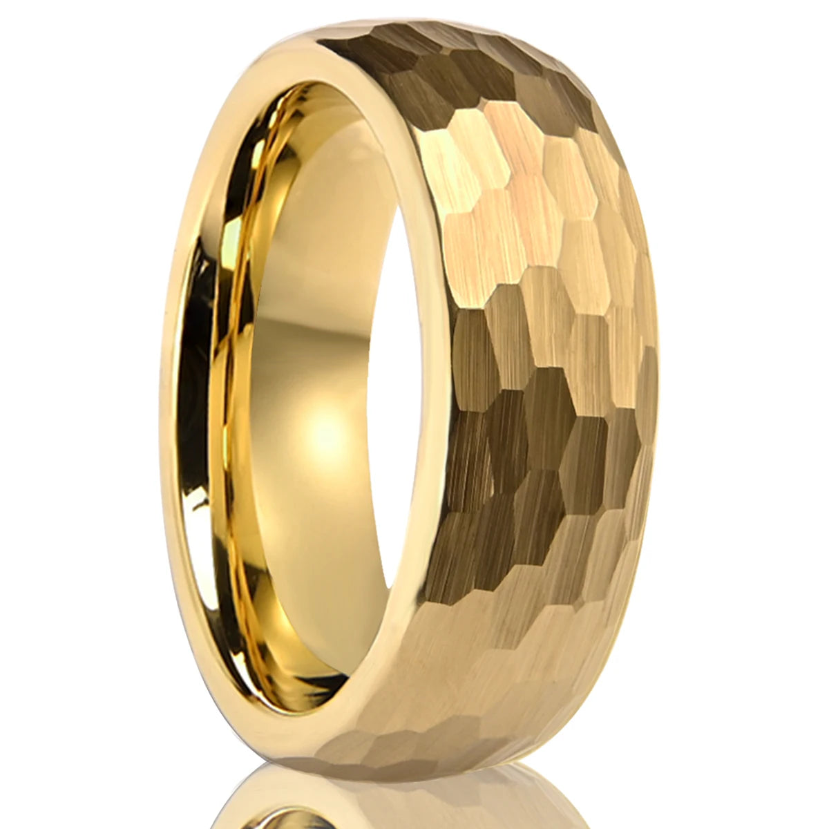 Hammered Tungsten Carbide Wedding Ring - Jeglowstore