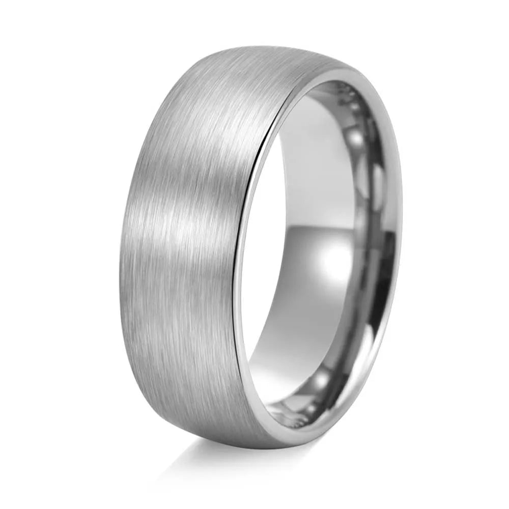 Men’s Brushed Titanium Steel Ring - Jeglowstore