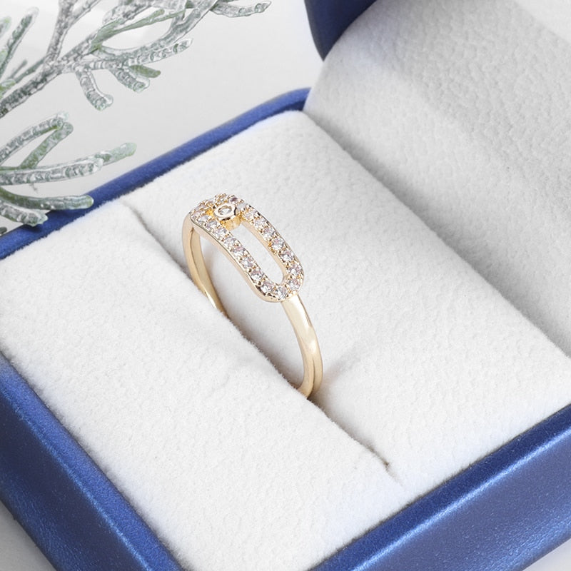 Unique Design Notch Set Crushed Zircon Rings for Men Creative Fashion Rings Jewelry Gifts