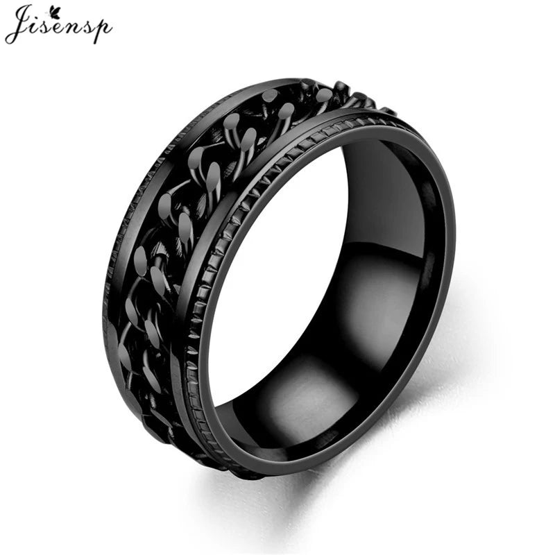 Rotatable Chain Fidget Ring for Men - Jeglowstore