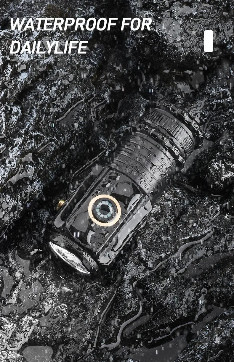 5000 MAH Powerful LED Flashlight Rechargeable Lamp Side Light Waterproof Handheld Torch Outdoor Camping Hiking