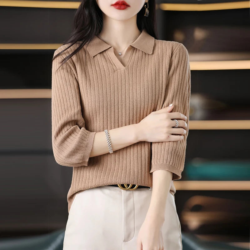 Women’s Cotton Polo Knit T shirt