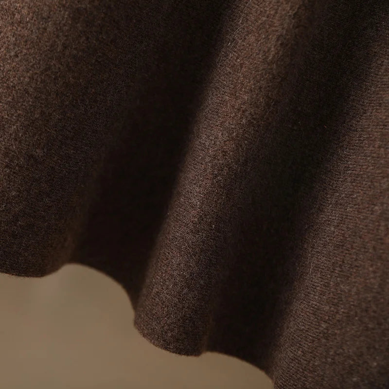 Merino Wool A-Line Mini Skirt