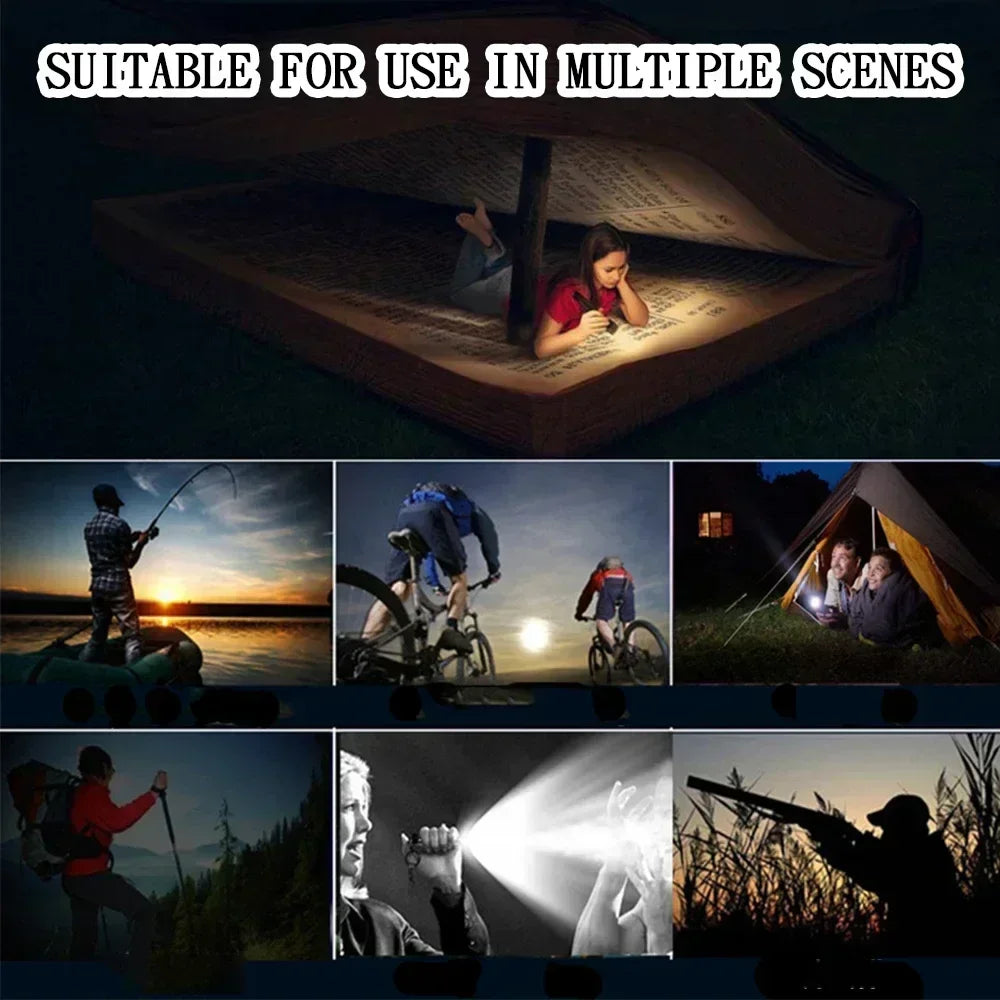 2000LM Ultra Bright P50 LED Flashlight Tactical EDC Emergency Spotlight Telescopic ZoomHandheld Torch w/ 14500/18650 Battery