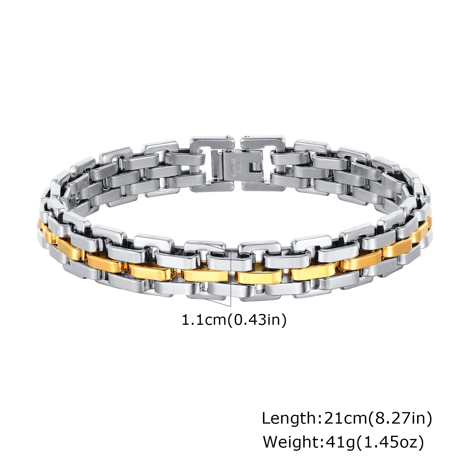 Gents Two-Tone Steel Bracelet - Jeglowstore