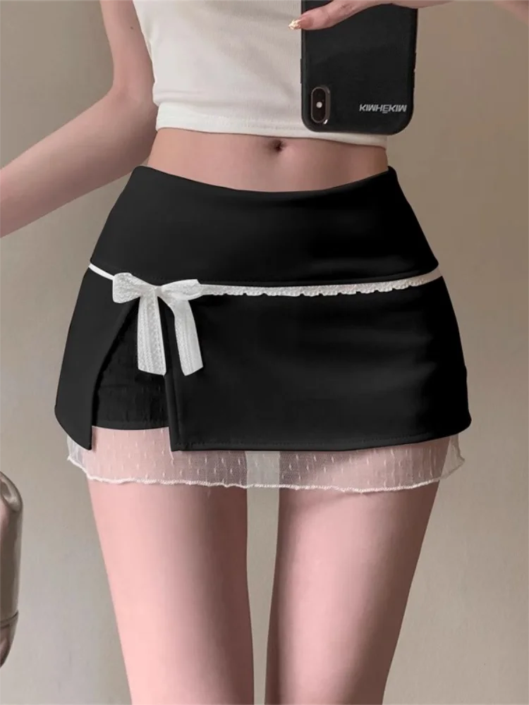 Sweet Lace Patchwork A-Line Mini Skirt - Jeglowstore