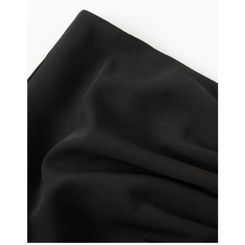 Elegant Black Slit Midi Skirt - Jeglowstore