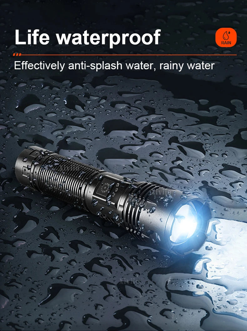 2025 NEW Ultra Bright LED Flashlight 85000000LM Strong Light Tactical Torch Rechargeable Portable Lamp Outdoor Camping Lantern
