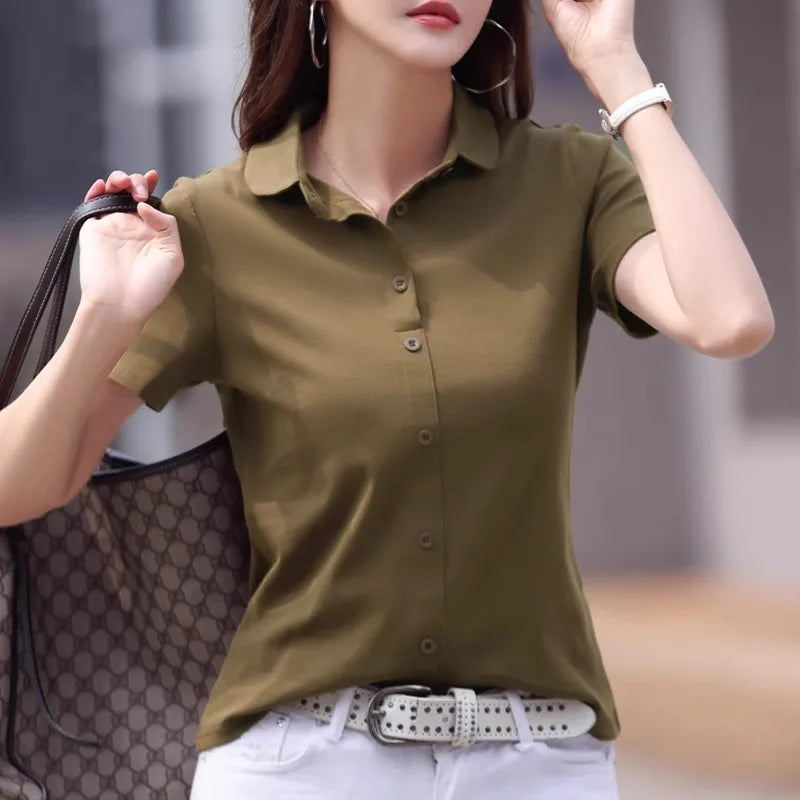 Women’s Cotton Polo T-Shirt