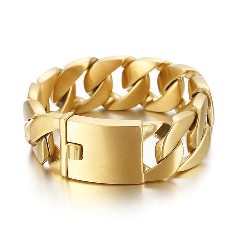 Silver Tone Cuban Curb Bracelet - Jeglowstore