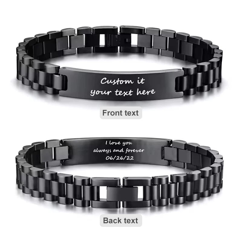 Personalized Stainless Steel ID Bracelet - Jeglowstore