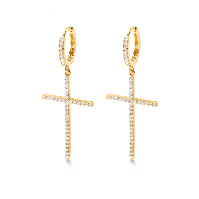 Vintage Geometric Metal Earrings For Women Punk Cross Dangle Moon Earrings 2022 Trend of Earrings Ear Piercing Jewelry