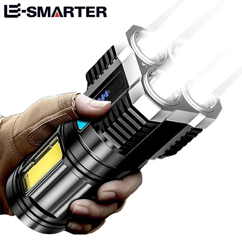 Led Mini Diving Rechargeable High Lumens Torch Long Range Powerful Camping Taschenlampe Linterna Flashlights - Jeglowstore