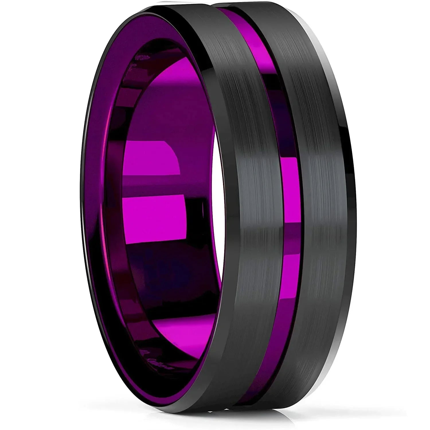 Purple Titanium Steel Promise Ring - Jeglowstore