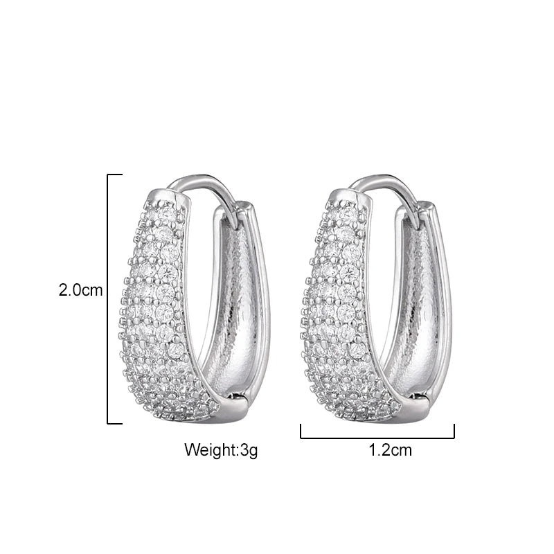 Earrings Woman Geometric U Shape - Jeglowstore