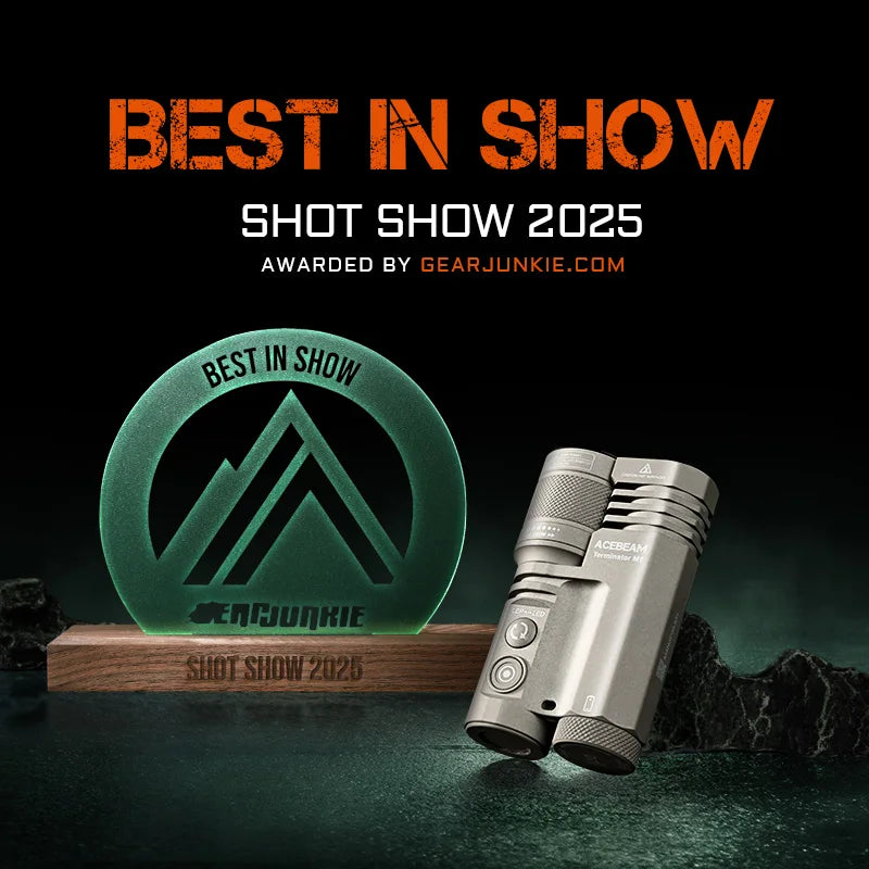 ACEBEAM Terminator M1 LED(Floodlight) & Zoomable LEP(Spotlight) Flashlight 1750 Yards Ultra Long Throw 3500 Lumens Flashlights