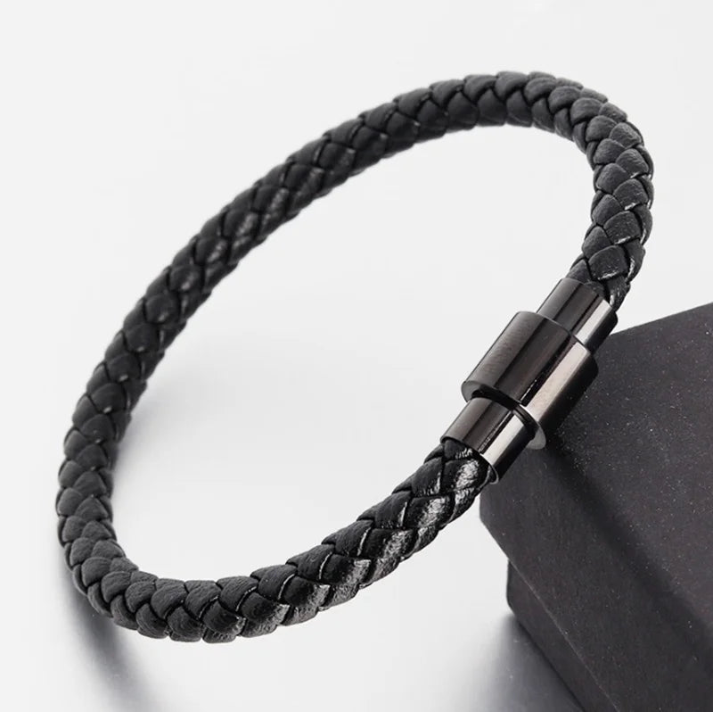 Business Style Leather Men’s Bracelet - Jeglowstore