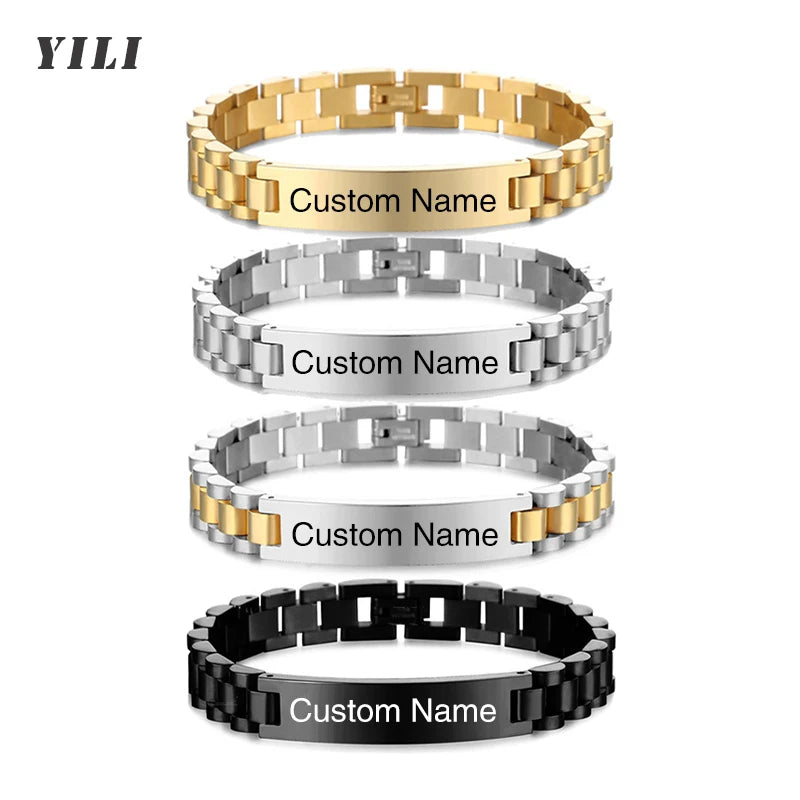 Personalized Stainless Steel ID Bracelet - Jeglowstore