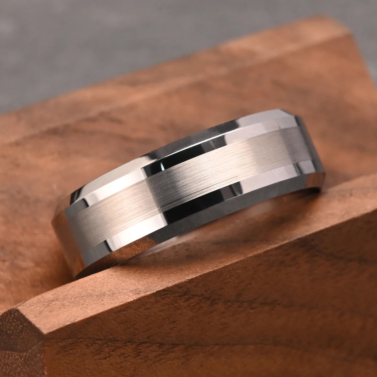 Silver Tungsten Couple Rings