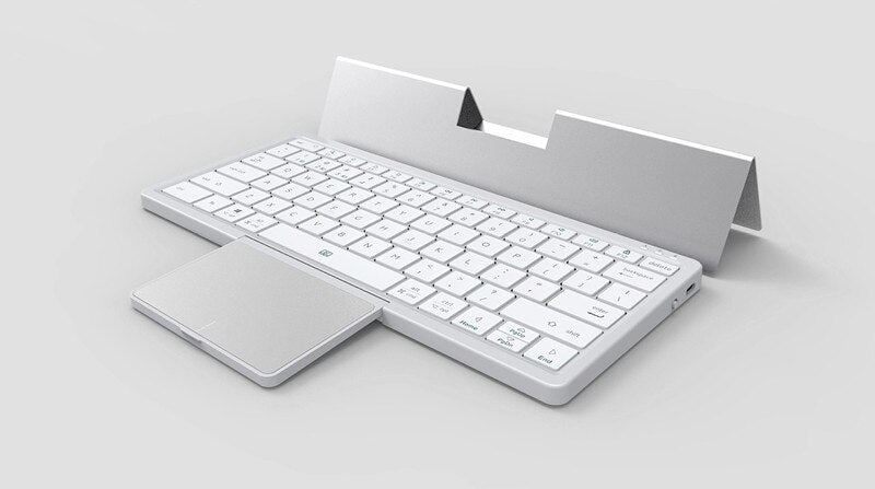 For Ipad Tablet Mobile Portable Wireless Bluetooth Keyboard With Hidden Touch Pad Holder Magnetic PU Leather Case Removable