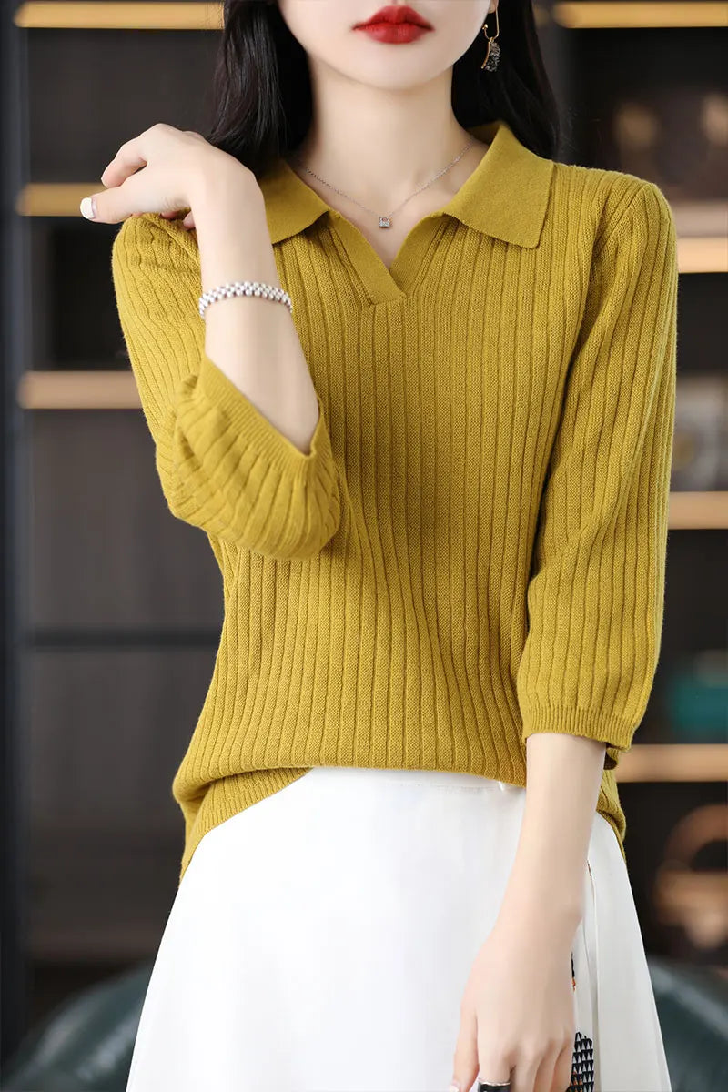Women’s Cotton Polo Knit T shirt