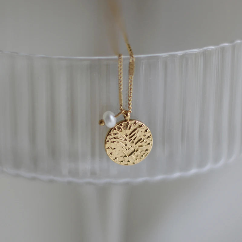 Handmade Freshwater Pearl Gold Necklace - Jeglowstore