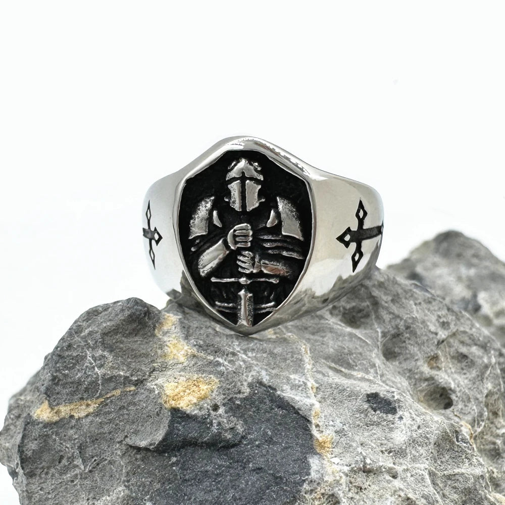 Warrior Cross Stainless Steel Ring - Jeglowstore