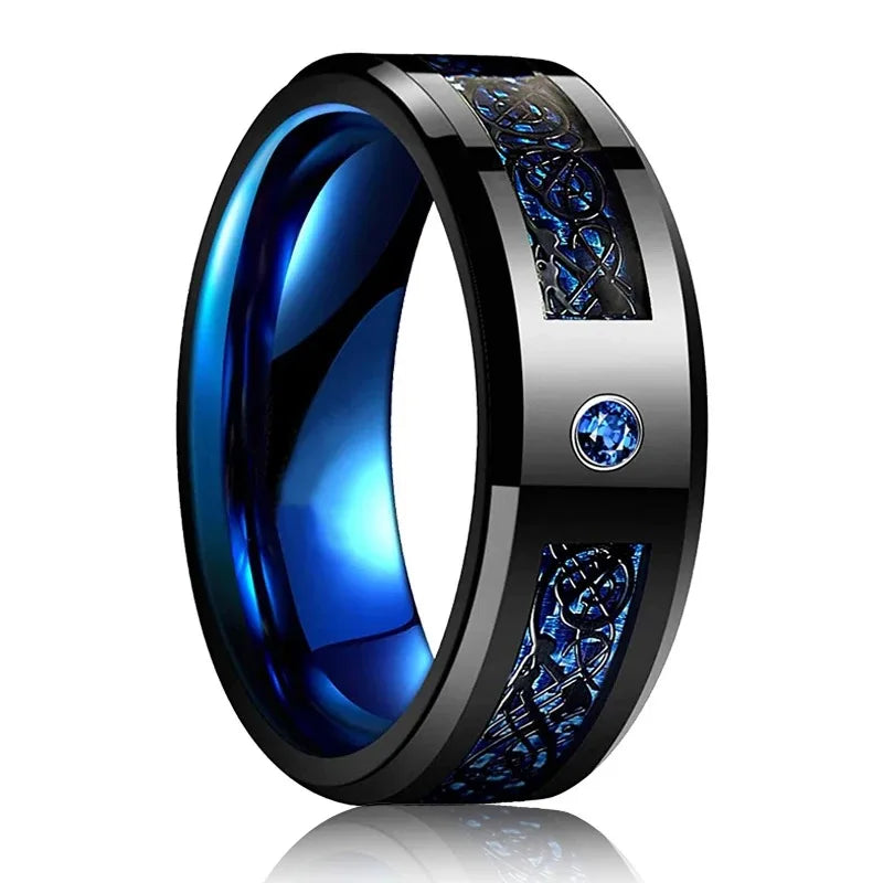 Purple Titanium Steel Promise Ring - Jeglowstore