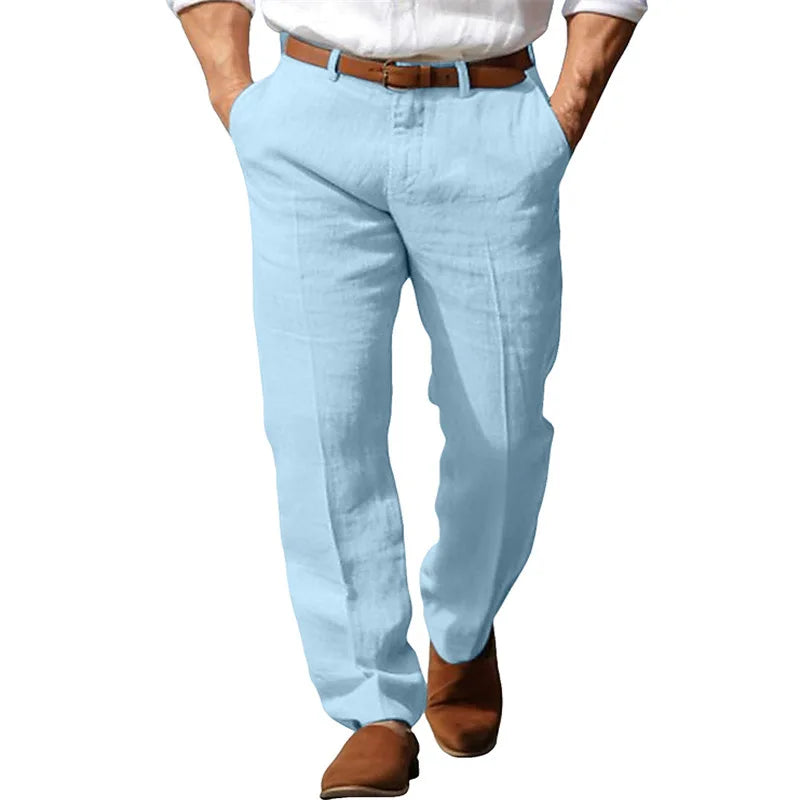 Men’s Formal Linen Summer Pantsj - Jeglowstore