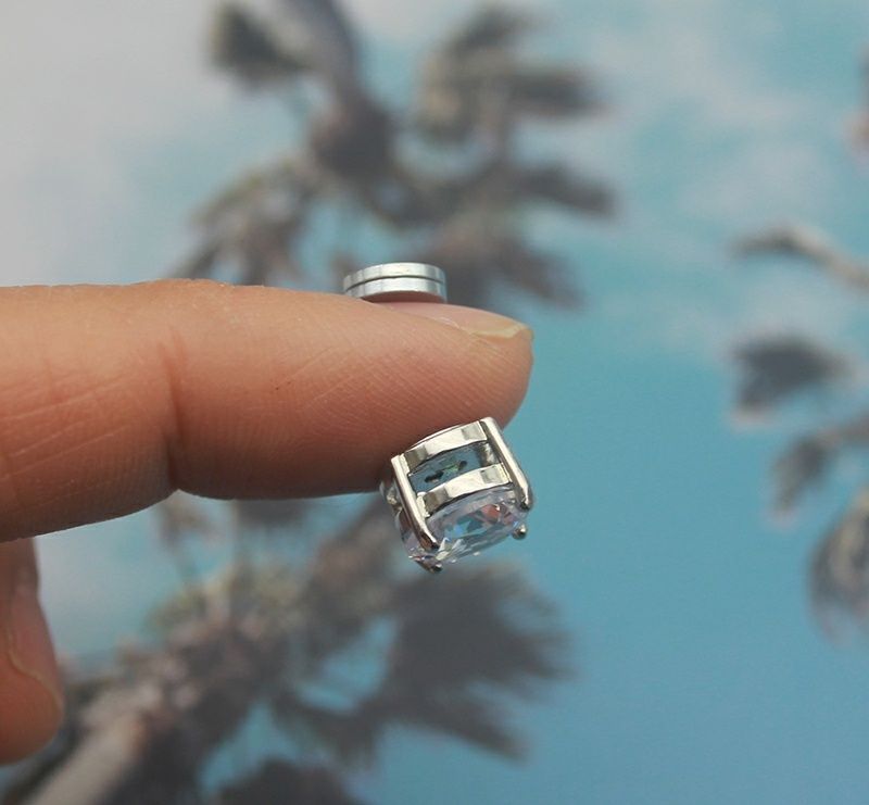 Fashion Magnetic Stud Earring Men Women Shining Magnet Ear Studs Zircon Stone Ear Clip Non-piercing Earrings Jewelry Accessories