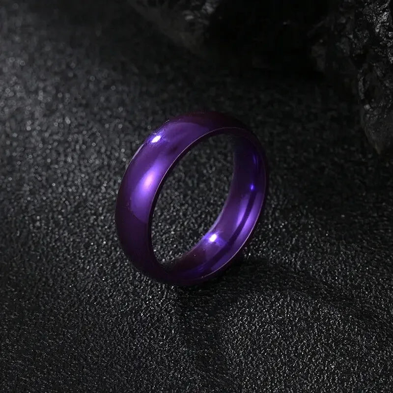 Purple Titanium Steel Promise Ring - Jeglowstore