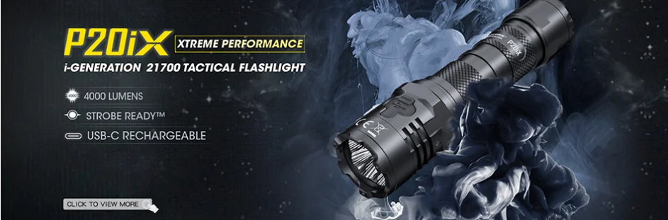 NITECORE TM12K Tactical Flashlight Powerful USB-C Rechargeable Super Bright 18W QC Searchlight CREE XHP50, 21700 Li-ion Battery