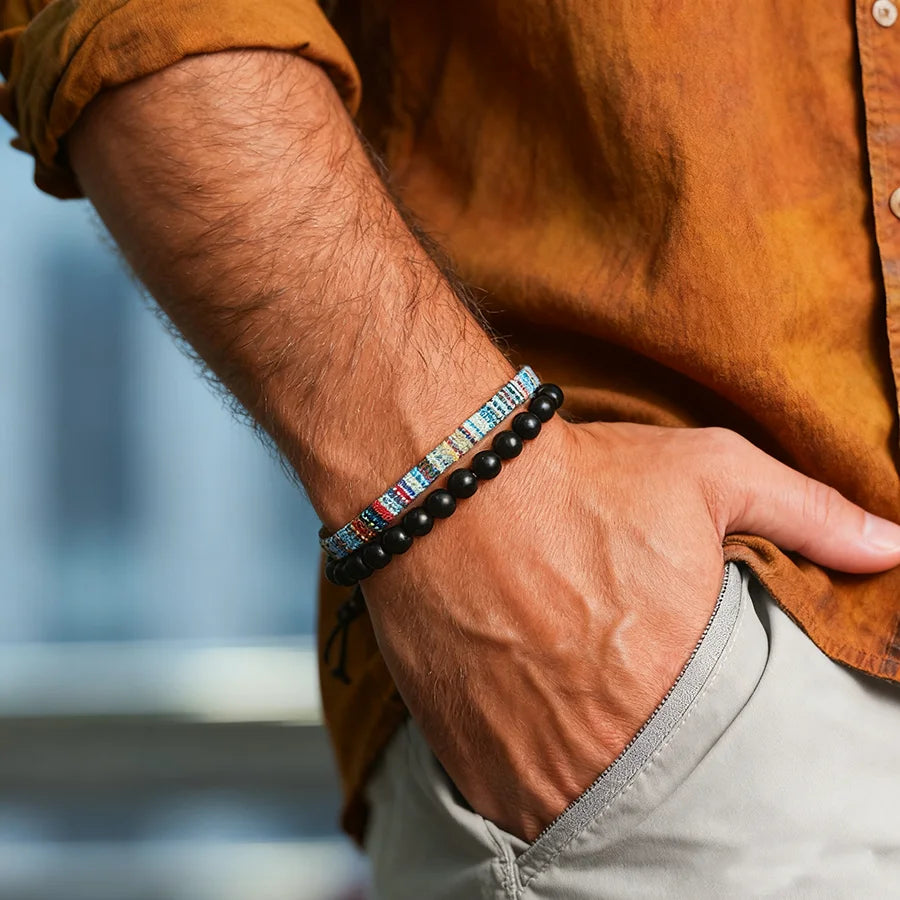 Versatile Ethnic Men’s Bracelet Set - Jeglowstore
