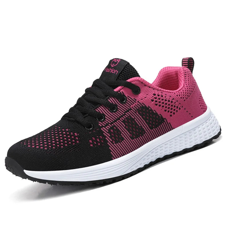 Women’s Breathable Mesh Lace-Up Sneakers - Jeglowstore