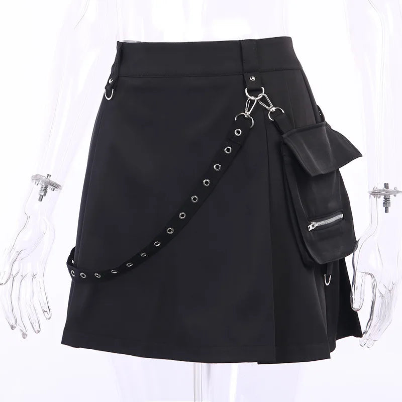 Gothic Lace Ruffle Mini Skirt - Jeglowstore