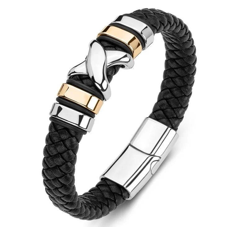 Business Style Leather Men’s Bracelet - Jeglowstore