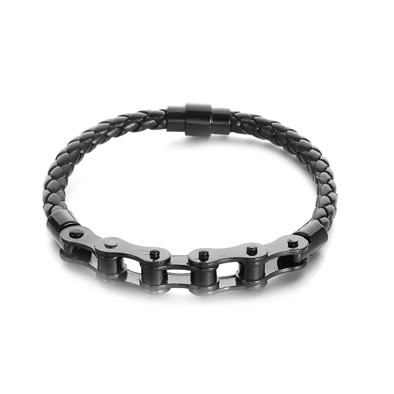 Business Style Leather Men’s Bracelet - Jeglowstore