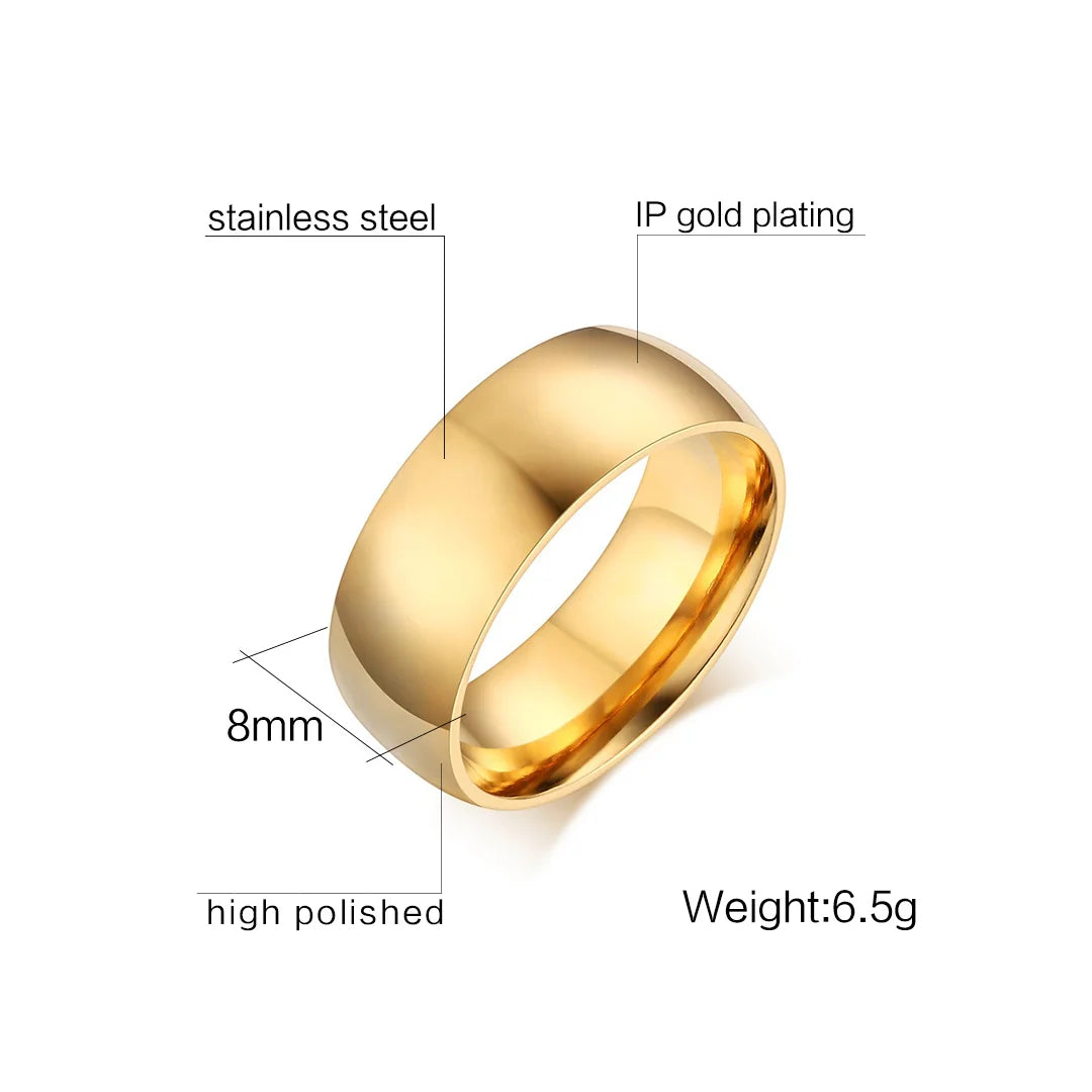 Gold Stainless Steel Ring - Jeglowstore