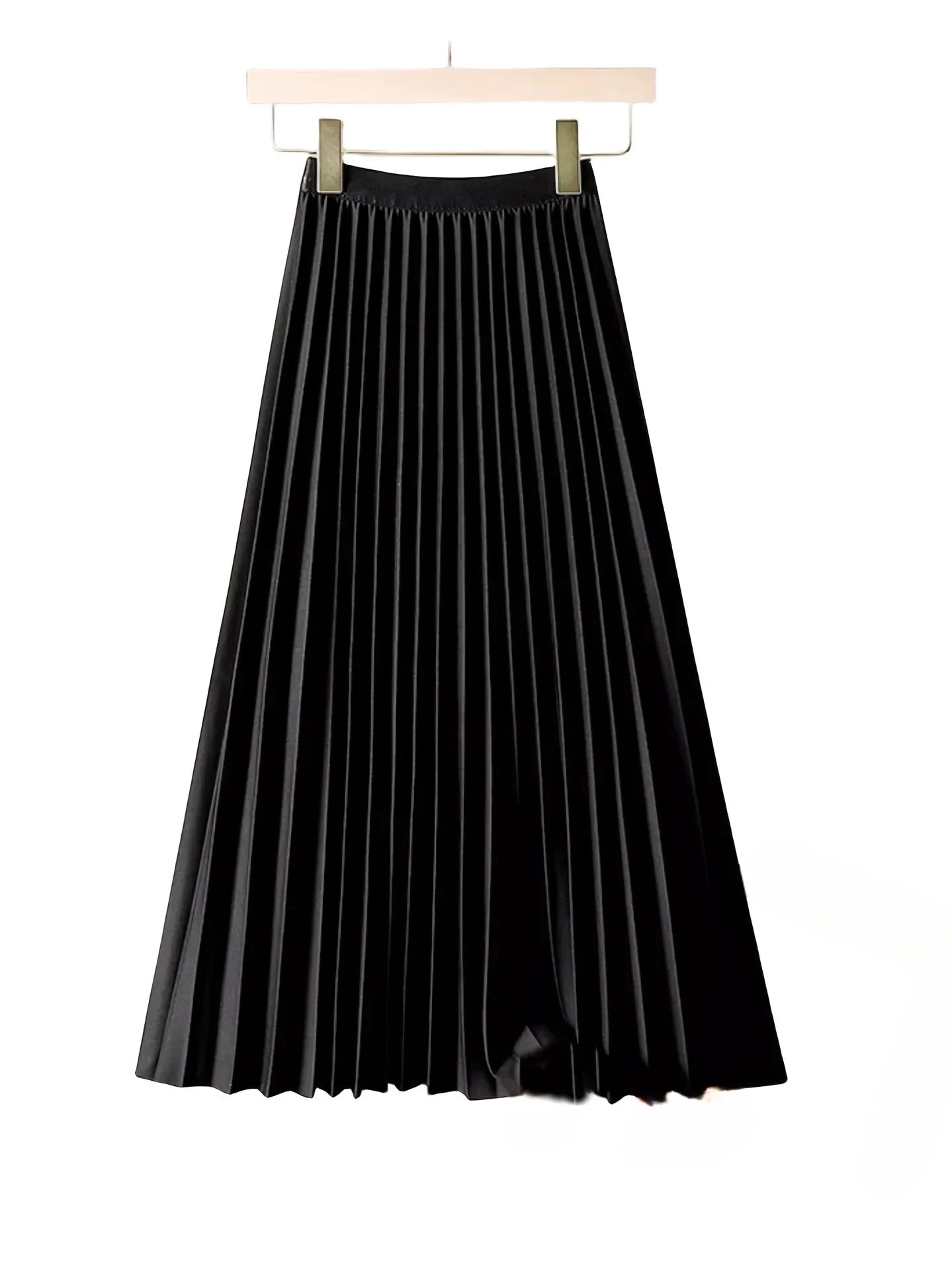 Women’s Vintage Pleated Long Skirt Casual Elegant