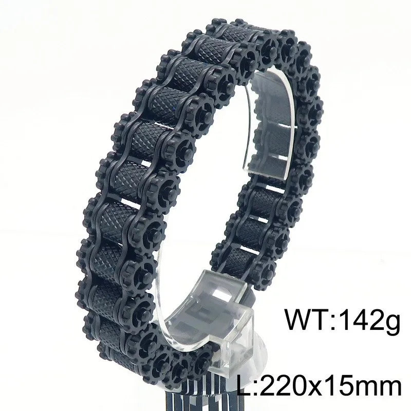 Retro Heavy Stainless Steel Motorcycle Chain Bracelet - Jeglowstore