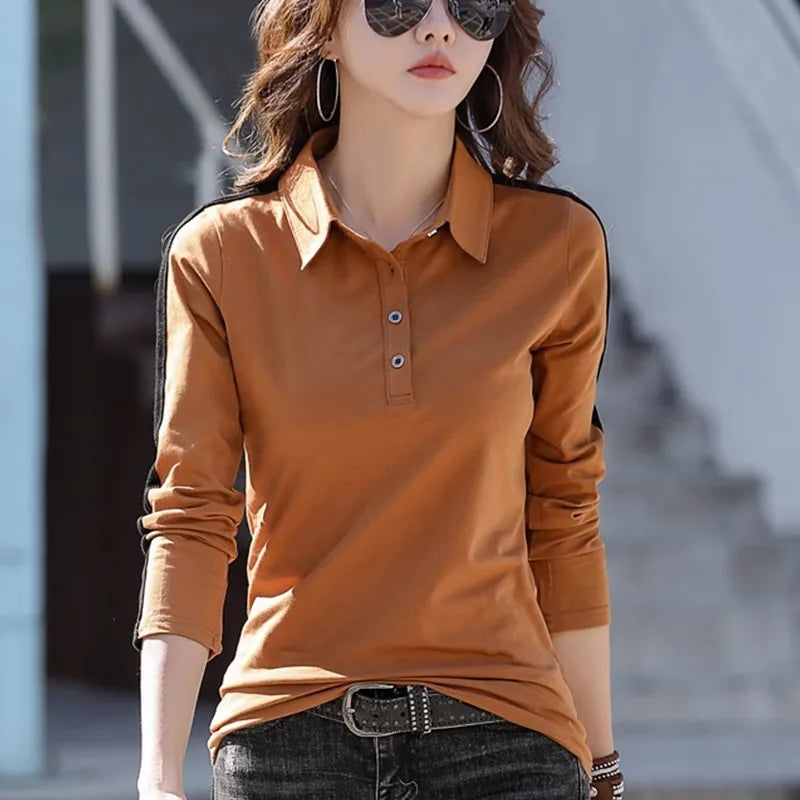 Women’s Cotton Polo Neck T-Shirt