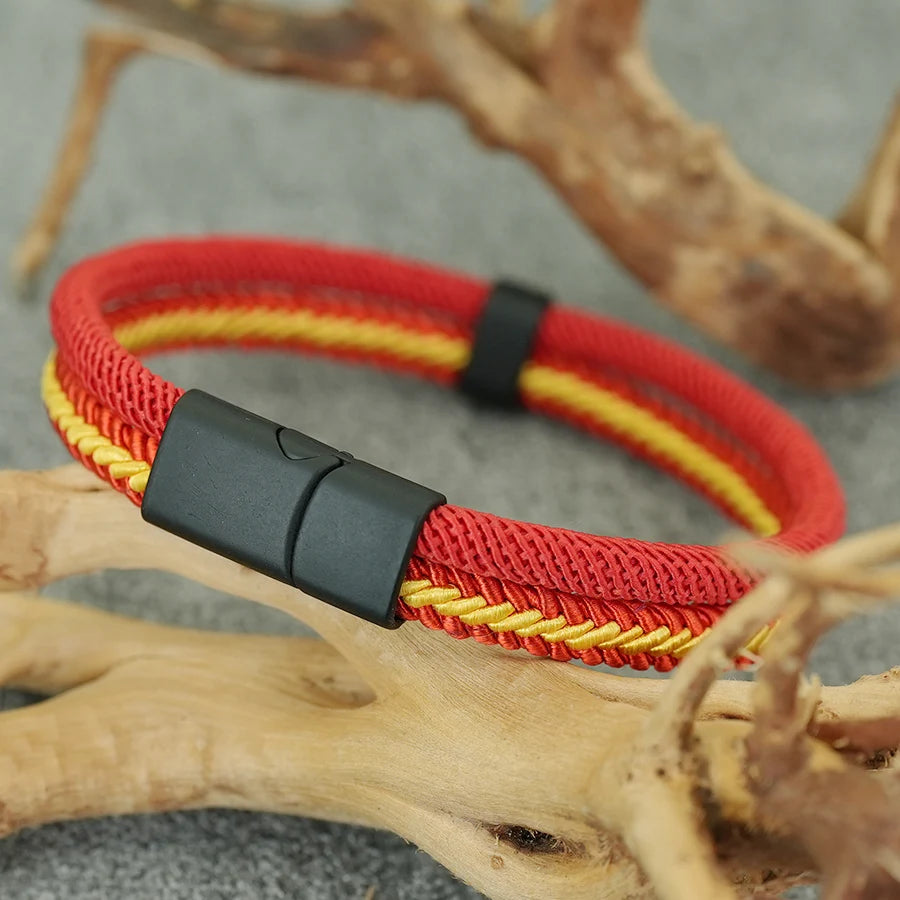 Men’s Charm Rope Wrap Bracelet - Jeglowstore