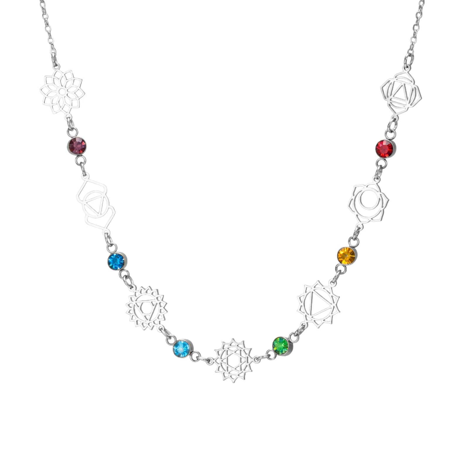 Gold Stainless Steel Chakra Meditation Necklace - Jeglowstore