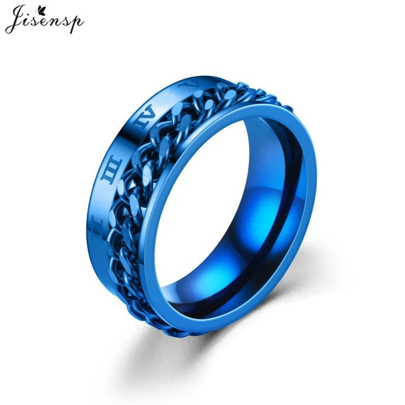 Rotatable Chain Fidget Ring for Men - Jeglowstore
