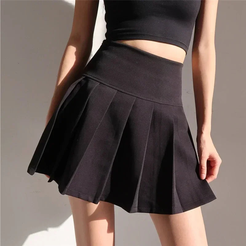 High Waist Pleated Mini Skirt - Jeglowstore