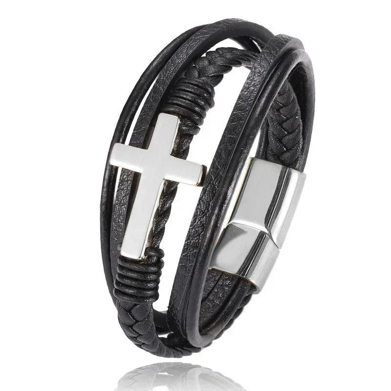 Men’s Handmade Leather Infinity Bracelet - Jeglowstore