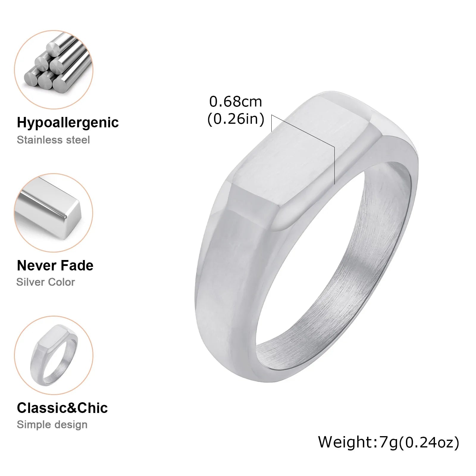 Signet Ring Stainless Steel - Jeglowstore