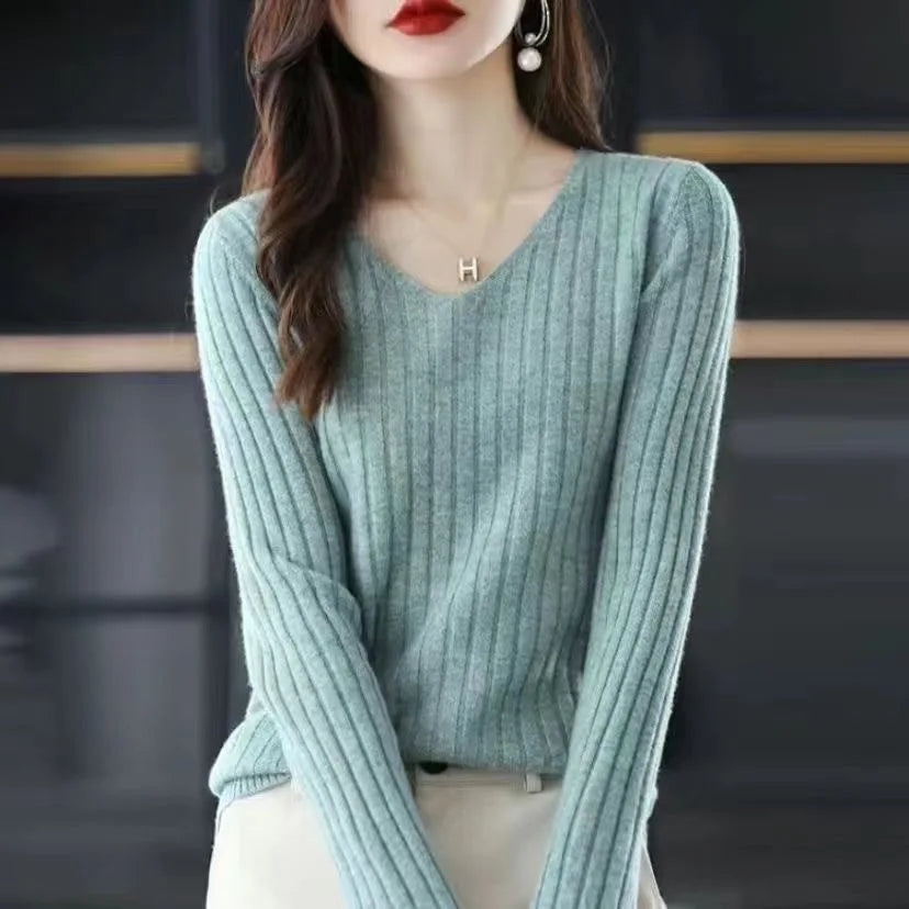 Women’s V-Neck Knit Sweater